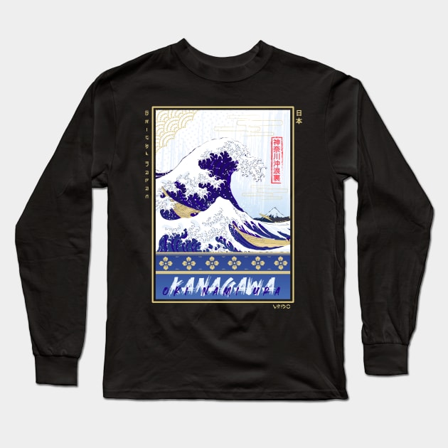 kanagawa Ukiyo-e Long Sleeve T-Shirt by Wimido